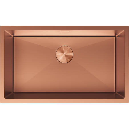 Mexen Trixo steel kitchen sink, single bowl 750 x 440 mm, copper - 6415751000-65