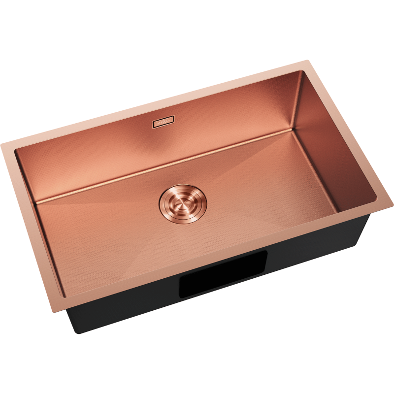 Mexen Trixo steel sink 1-bowl 750 x 440 mm, copper HC - 6415751000-65HC