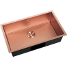 Mexen Trixo stainless steel sink 1-bowl 750 x 440 mm, copper HC - 6415751000-65HC