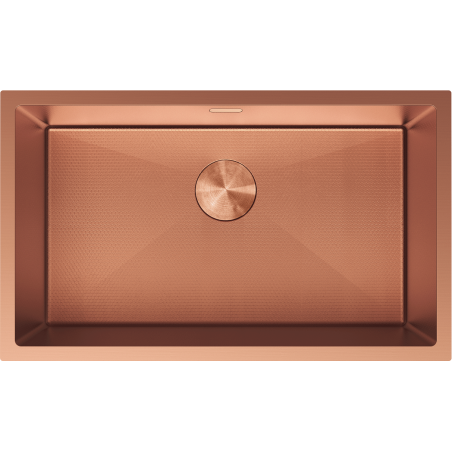 Mexen Trixo stainless steel sink 1-bowl 750 x 440 mm, copper HC - 6415751000-65HC