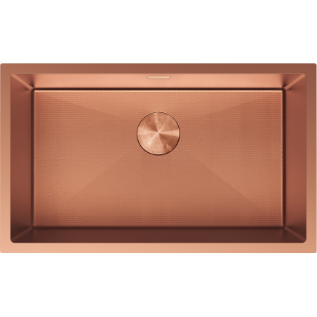 Mexen Trixo steel sink 1-bowl 750 x 440 mm, copper HC - 6415751000-65HC