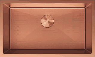 Mexen Trixo steel sink 1-bowl 750 x 440 mm, copper HC - 6415751000-65HC