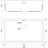 Mexen Trixo stainless steel sink 1-bowl 750 x 440 mm, black - 6415751000-70