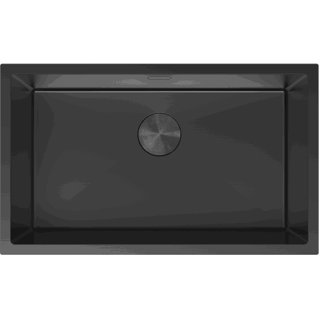Mexen Trixo stainless steel sink 1-bowl 750 x 440 mm, black - 6415751000-70