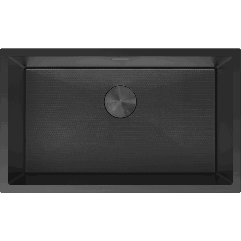 Mexen Trixo steel sink single-bowl 750 x 440 mm, black HC - 6415751000-70HC