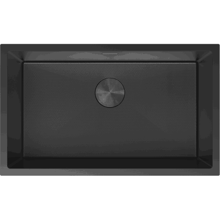 Mexen Trixo steel sink single-bowl 750 x 440 mm, black HC - 6415751000-70HC