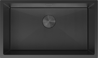 Mexen Trixo stainless steel sink 1-bowl 750 x 440 mm, black HC - 6415751000-70HC