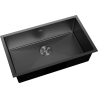 Mexen Trixo stainless steel sink 1-bowl 750 x 440 mm, black - 6415751000-70