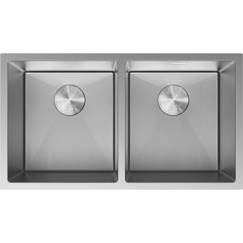 Mexen Binox 2-Bowl Stainless Steel Sink 800 x 450 mm, Inox HC - 6421802000-01HC