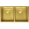 Mexen Binox stainless steel 2-basin sink 800 x 450 mm, gold - 6421802000-55