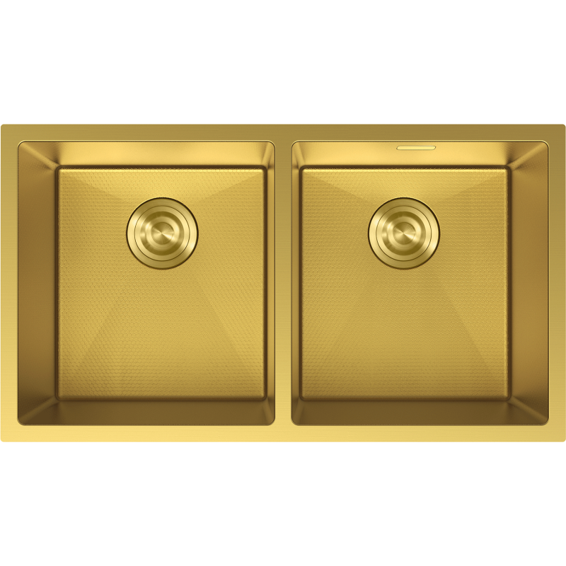Mexen Binox 2-bowl stainless steel sink 800 x 450 mm, gold HC - 6421802000-55HC