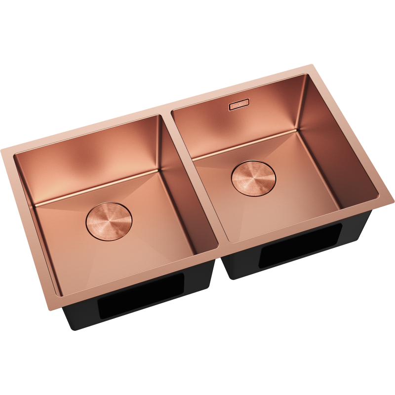 Mexen Binox Stainless Steel Sink 2-Bowl 800 x 450 mm, Copper - 6421802000-65