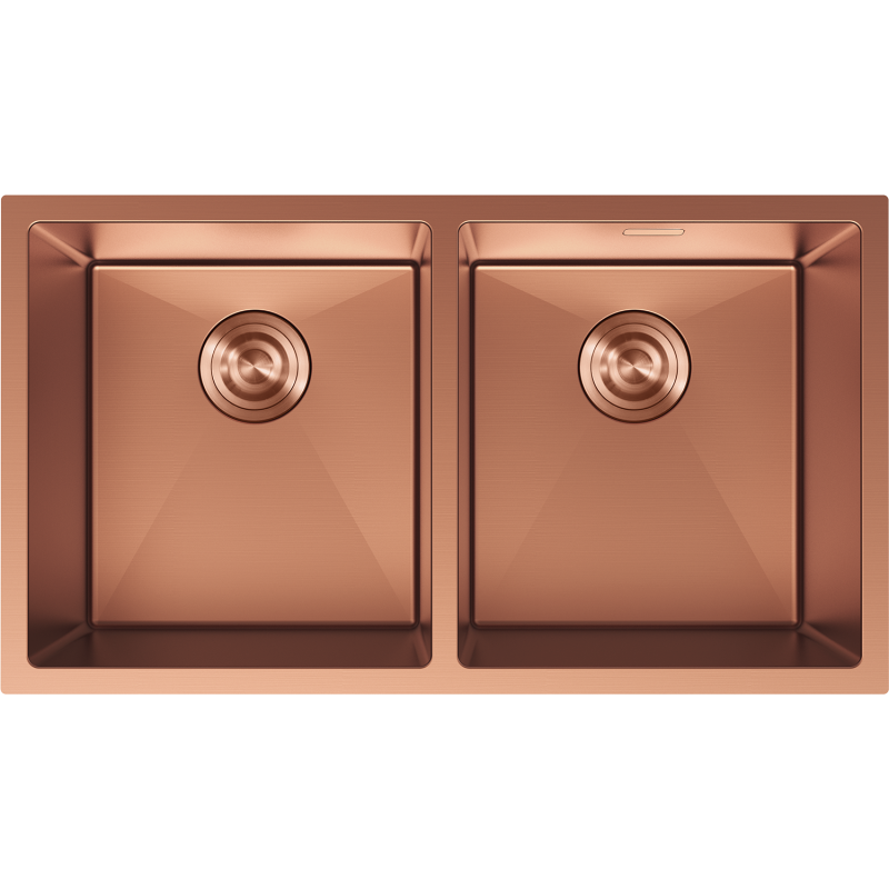 Mexen Binox Stainless Steel Sink 2-Bowl 800 x 450 mm, Copper - 6421802000-65