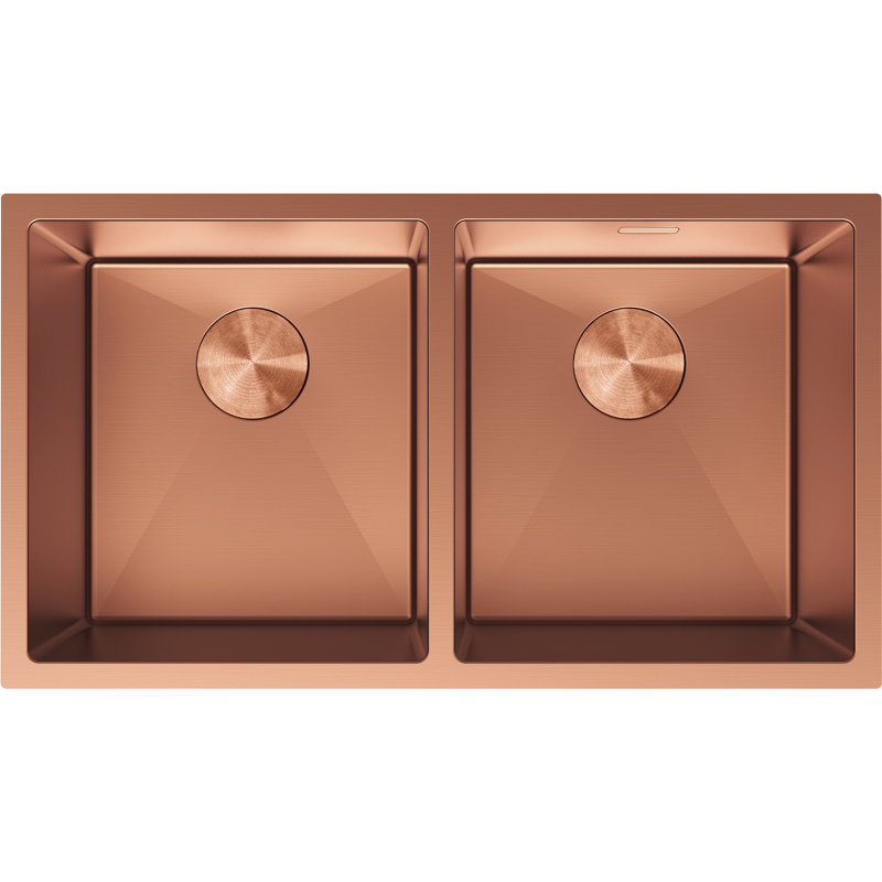 Mexen Binox stainless steel sink, 2-bowl, 800 x 450 mm, copper - 6421802000-65
