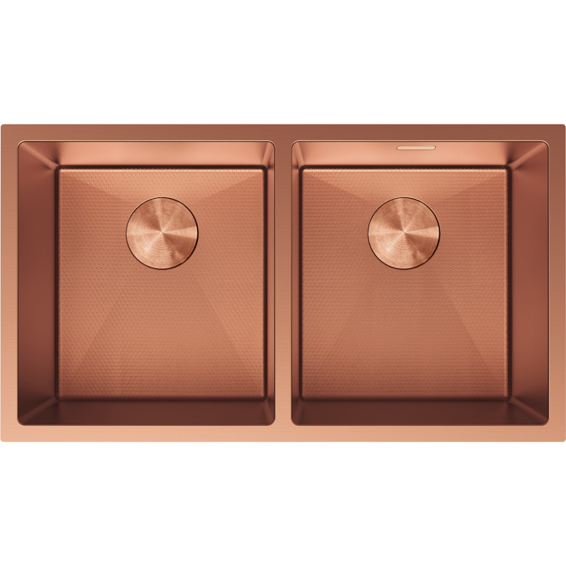 Mexen Binox 2-Bowl Stainless Steel Sink 800 x 450 mm, Copper HC - 6421802000-65HC