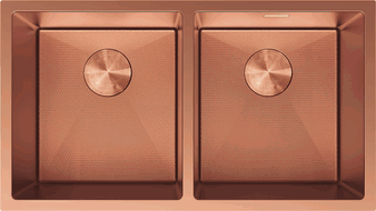 Mexen Binox Stainless Steel Double Bowl Sink 800 x 450 mm, Copper HC - 6421802000-65HC