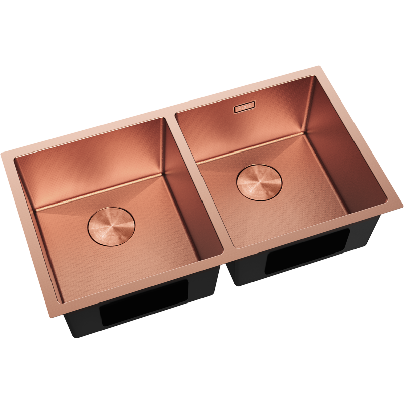 Mexen Binox 2-Bowl Stainless Steel Sink 800 x 450 mm, Copper HC - 6421802000-65HC