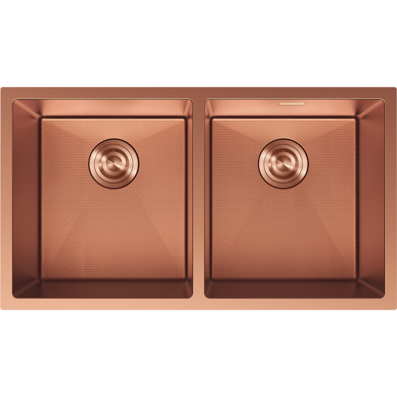 Mexen Binox 2-Bowl Stainless Steel Sink 800 x 450 mm, Copper HC - 6421802000-65HC