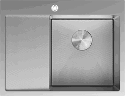 Mexen Exar 1-Bowl Stainless Steel Sink with Right Drainer 620 x 480 mm, inox HC - 6432621005P-01HC