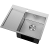 Mexen Exar 1-Bowl Stainless Steel Sink with Right Drainer 620 x 480 mm, inox HC - 6432621005P-01HC
