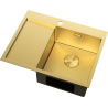 Mexen Exar 1-Bowl Stainless Steel Sink with Right Drainer 620 x 480 mm, Gold HC - 6432621005P-55HC