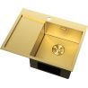 Mexen Exar 1-Bowl Stainless Steel Sink with Right Drainer 620 x 480 mm, Gold HC - 6432621005P-55HC