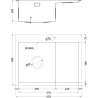 Mexen Exar 1-bowl steel sink with right drainer 620 x 480 mm, copper - 6432621005P-65