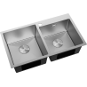 Mexen Xorin Stainless Steel Double Sink 780 x 450 mm, Inox - 6441782000-01