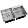 Mexen Xorin Stainless Steel Double Sink 780 x 450 mm, Inox - 6441782000-01