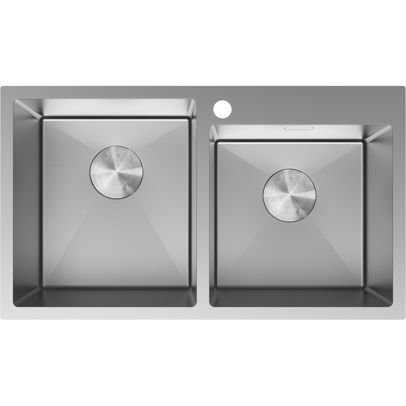 Mexen Xorin Stainless Steel Sink 2-Basin 780 x 450 mm, inox - 6441782000-01