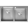 Mexen Xorin Stainless Steel Double Sink 780 x 450 mm, Inox - 6441782000-01