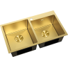 Mexen Xorin Stainless Steel Sink 2-Bowl 780 x 450 mm, Gold - 6441782000-55
