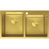 Mexen Xorin Stainless Steel Sink 2-Bowl 780 x 450 mm, Gold - 6441782000-55