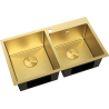 Mexen Xorin Stainless Steel Sink 2-Bowl 780 x 450 mm, Gold - 6441782000-55