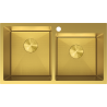Mexen Xorin stainless steel double sink 780 x 450 mm, gold HC - 6441782000-55HC