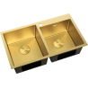 Mexen Xorin stainless steel double sink 780 x 450 mm, gold HC - 6441782000-55HC