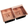Mexen Xorin Stainless Steel Sink 2-Bowl 780 x 450 mm, Copper - 6441782000-65