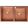 Mexen Xorin steel sink 2-chamber 780 x 450 mm, copper HC - 6441782000-65HC