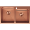 Mexen Xorin steel sink 2-chamber 780 x 450 mm, copper HC - 6441782000-65HC
