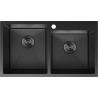 Mexen Xorin Steel Sink 2-Chamber 780 x 450 mm, Black HC - 6441782000-70HC
