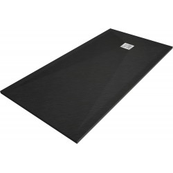 Mexen Stone+ rectangular composite shower tray 160 x 80 cm, Black - 44708016