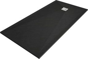 Mexen Stone+ rectangular composite shower tray 160 x 80 cm, Black - 44708016