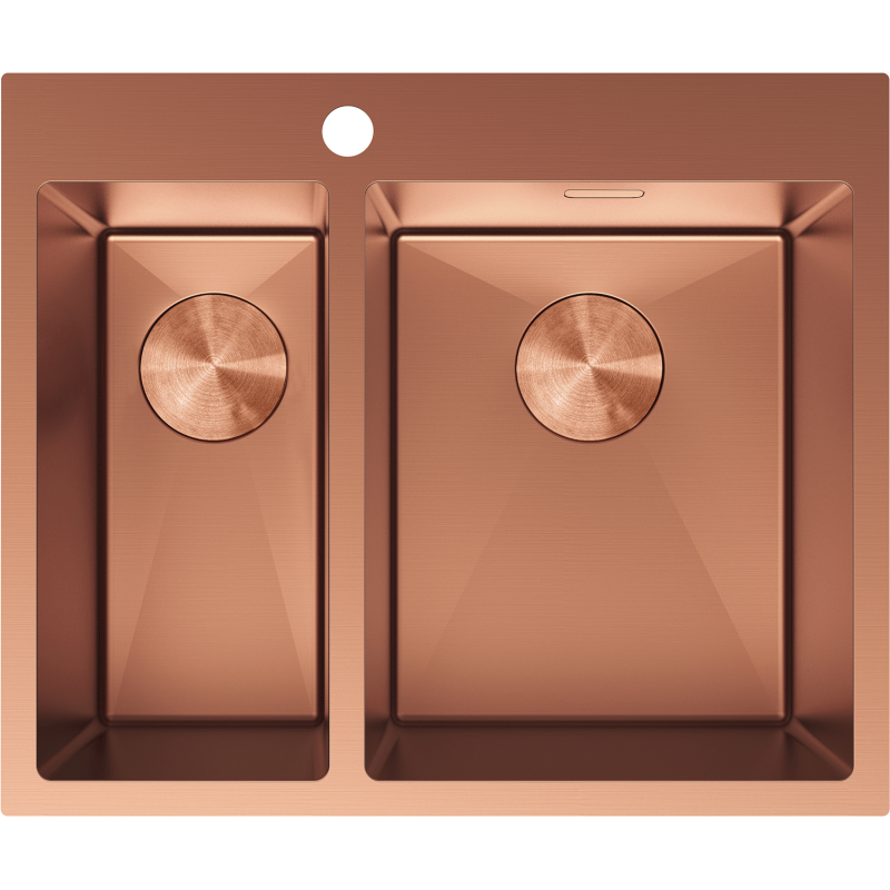 Mexen Flexo 1.5-bowl stainless steel sink 610 x 510 mm, copper - 6446611500-65