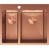 Mexen Flexo stainless steel sink 1.5-bowl 610 x 510 mm, copper - 6446611500-65