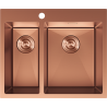 Mexen Flexo 1.5-bowl stainless steel sink 610 x 510 mm, copper - 6446611500-65