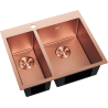 Mexen Flexo steel sink 1.5-bowl 610 x 510 mm, copper HC - 6446611500-65HC