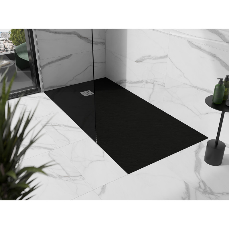 Mexen Stone+ rectangular composite shower tray 180 x 80 cm, black - 44708018