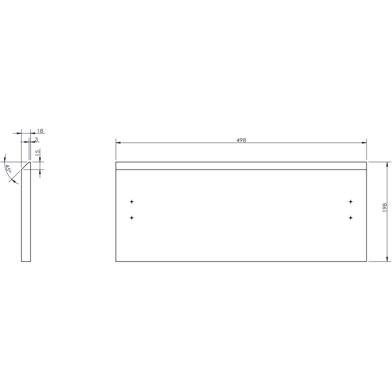 Mexen Orio bathroom cabinet for washbasin 50 cm, 1 drawer, white matte- 91A10-05023-1-BF01