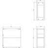 Mexen Box-A open cabinet with shelf 20 cm, gray matte - 91AX2-0200-470-0-62