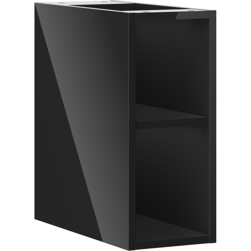 Mexen Box-A open cabinet with shelf 20 cm, black gloss - 91AX2-0200-470-0-70
